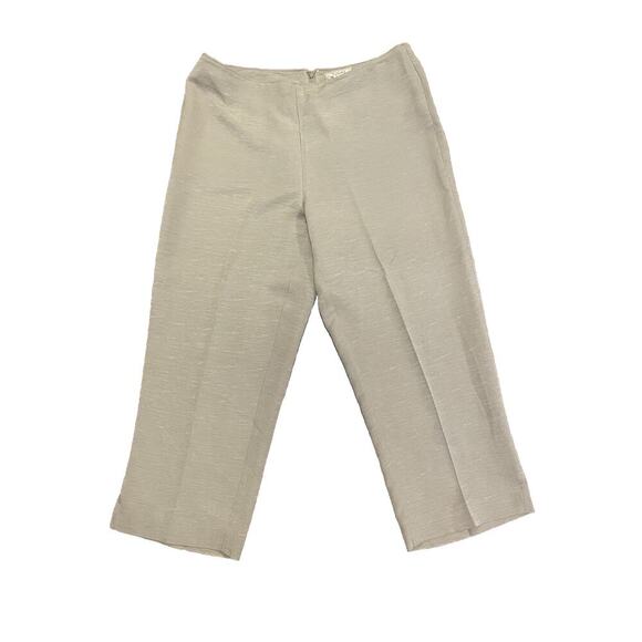 Tommy Bahama Women’s Pants size 12 100% Silk Cropped wide leg Trousers Capri VTG - Picture 1 of 5
